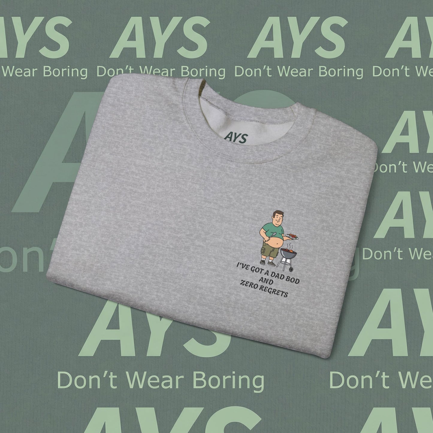 Men Heavy Blend™ "I've got Dad Bod and Zero Regrets" Crewneck Sweatshirt