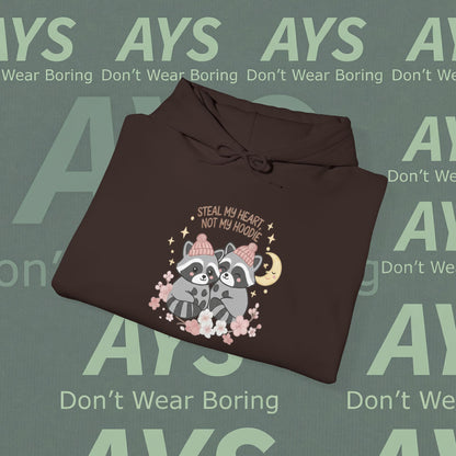 Unisex Heavy Blend™ "Steal My Heart, Not My Hoodie" Hooded Sweatshirt