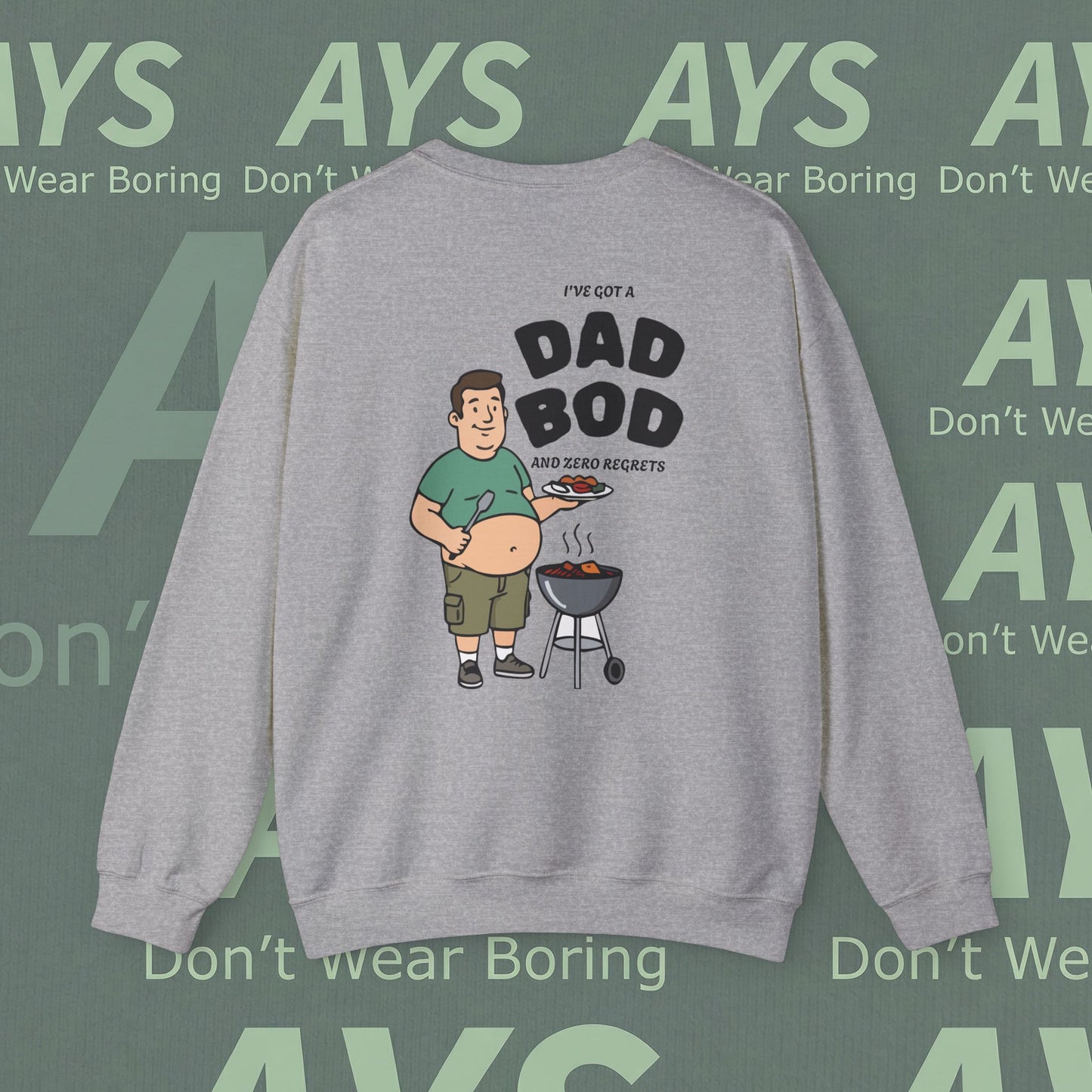 Men Heavy Blend™ "I've got Dad Bod and Zero Regrets" Crewneck Sweatshirt