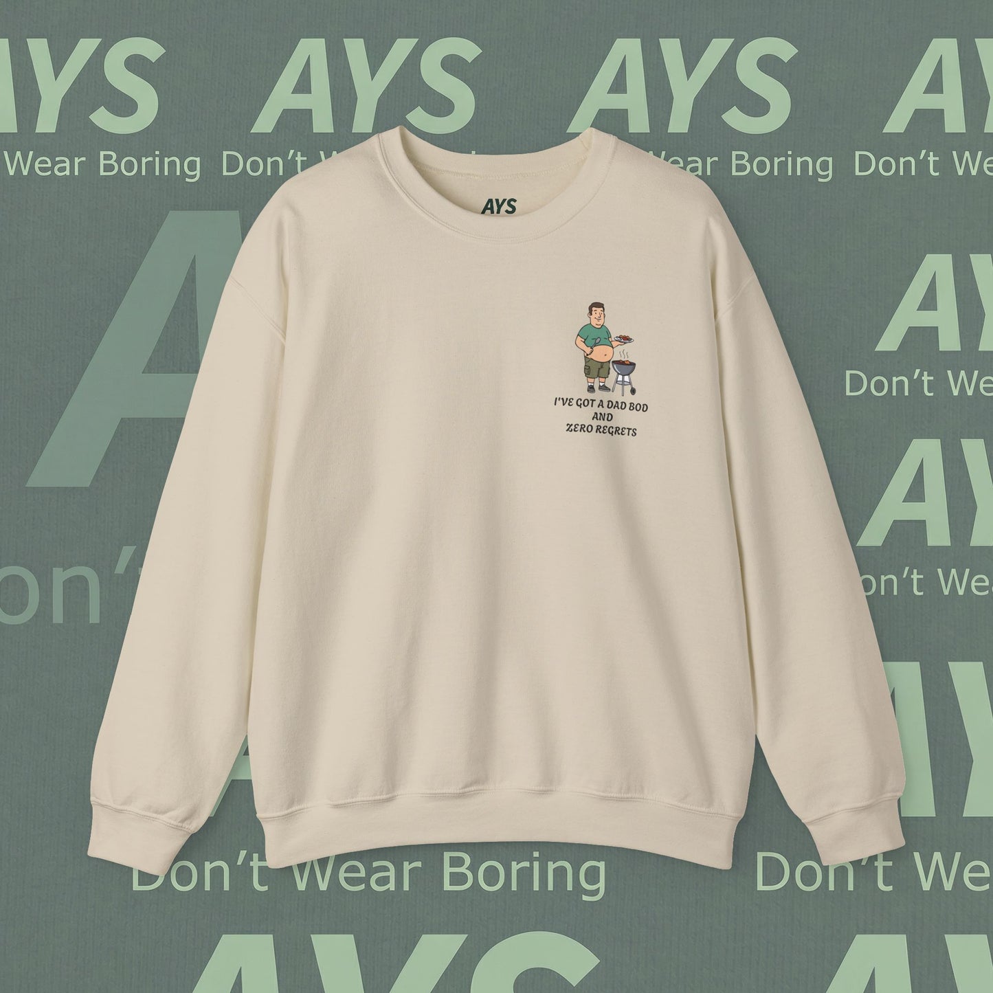 Men Heavy Blend™ "I've got Dad Bod and Zero Regrets" Crewneck Sweatshirt