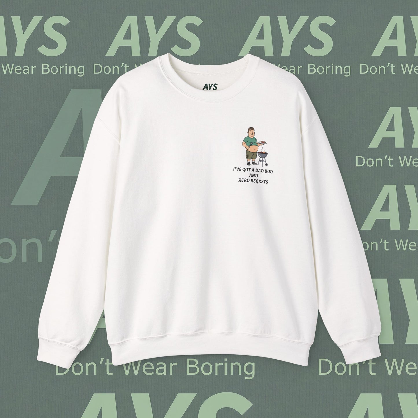 Men Heavy Blend™ "I've got Dad Bod and Zero Regrets" Crewneck Sweatshirt