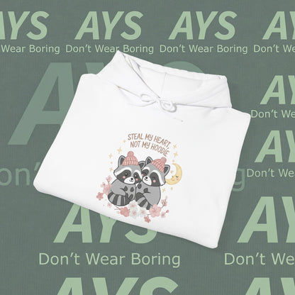 Unisex Heavy Blend™ "Steal My Heart, Not My Hoodie" Hooded Sweatshirt