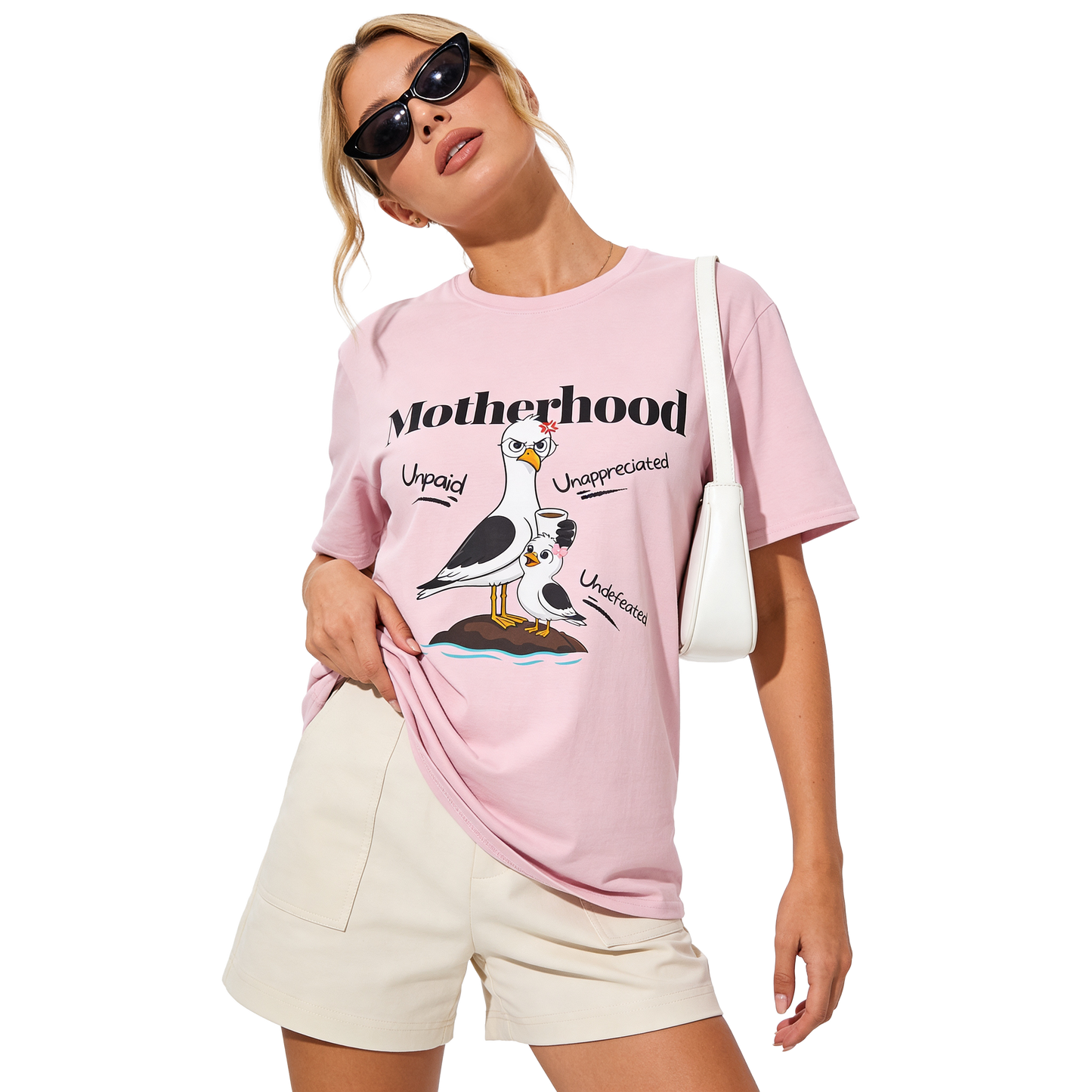 Motherhood Tee — Unpaid. Unappreciated. Undefeated.