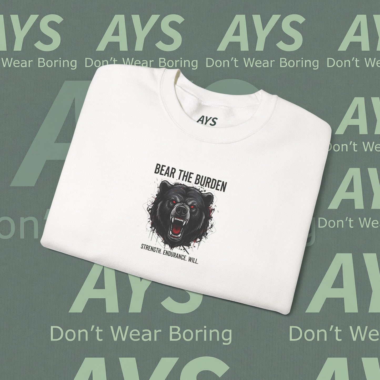 Men "Bear The Burden" Crewneck Sweatshirt