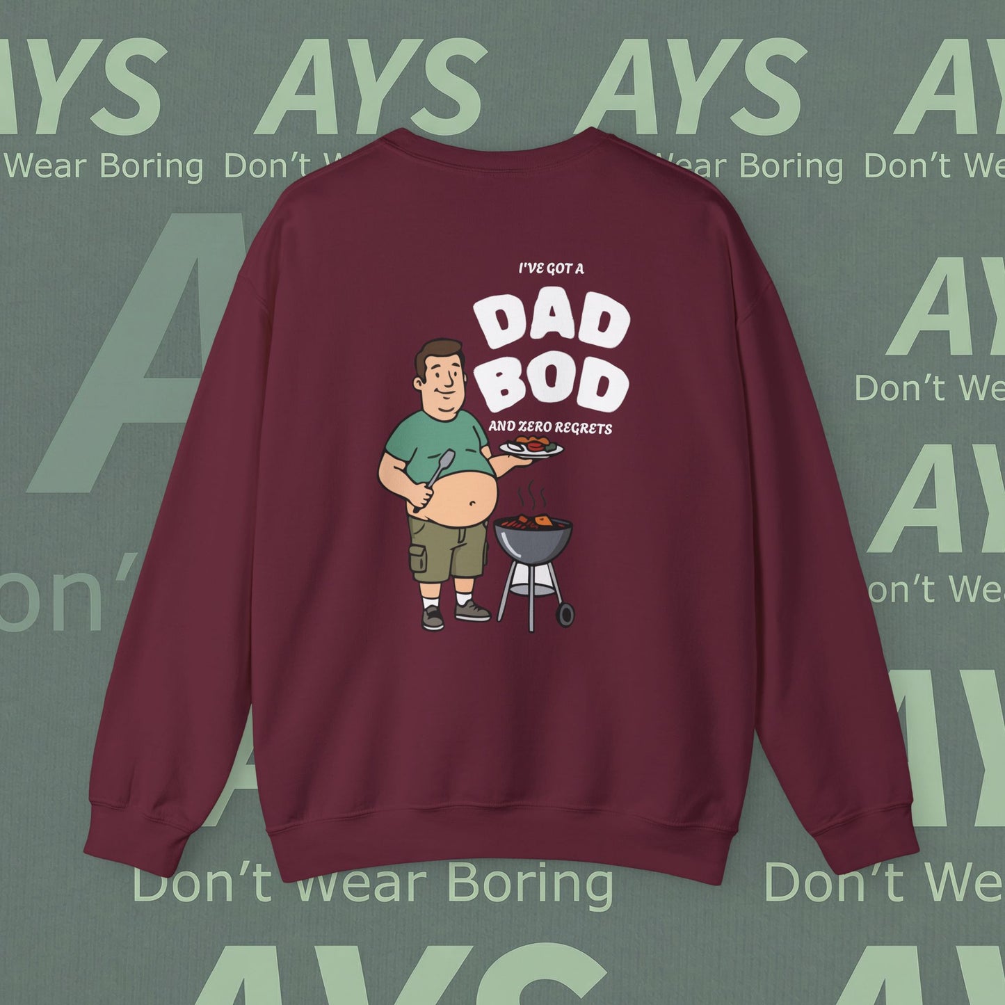 Men Heavy Blend™ "I've got Dad Bod and Zero Regrets" Crewneck Sweatshirt
