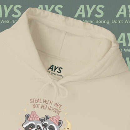 Unisex Heavy Blend™ "Steal My Heart, Not My Hoodie" Hooded Sweatshirt