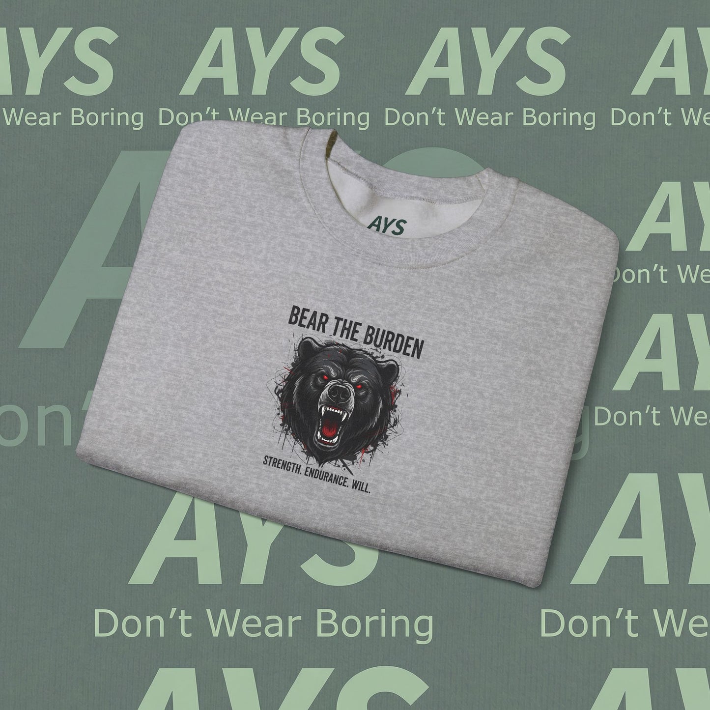 Men "Bear The Burden" Crewneck Sweatshirt