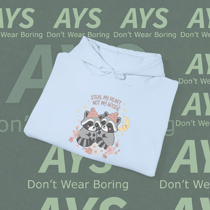 Unisex Heavy Blend™ "Steal My Heart, Not My Hoodie" Hooded Sweatshirt