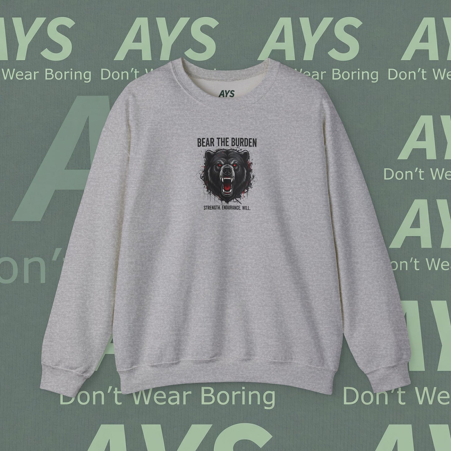 Men "Bear The Burden" Crewneck Sweatshirt