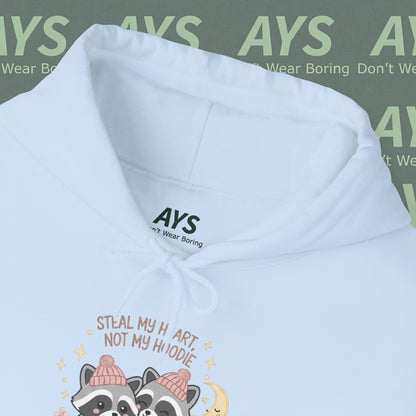 Unisex Heavy Blend™ "Steal My Heart, Not My Hoodie" Hooded Sweatshirt