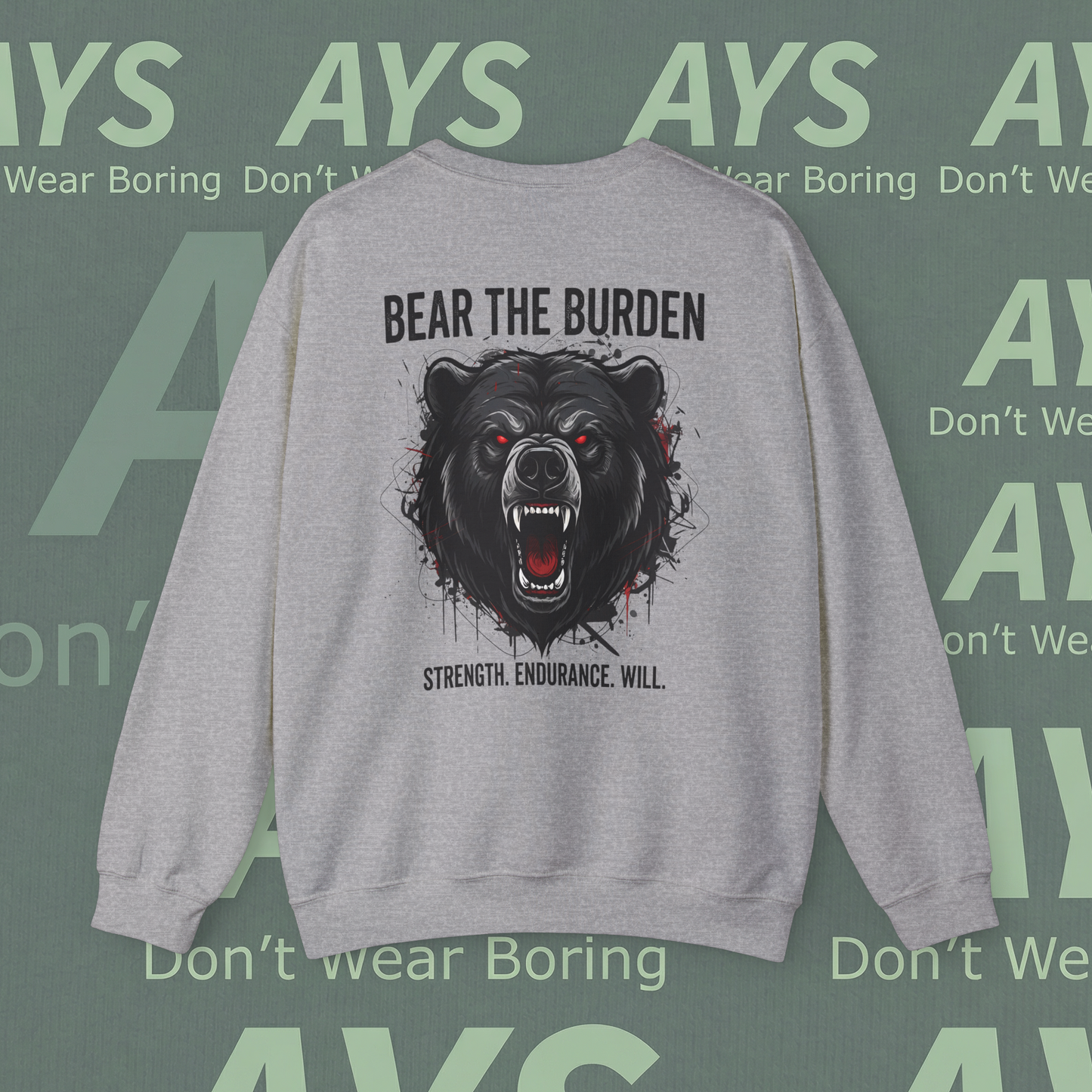 Men "Bear The Burden" Crewneck Sweatshirt