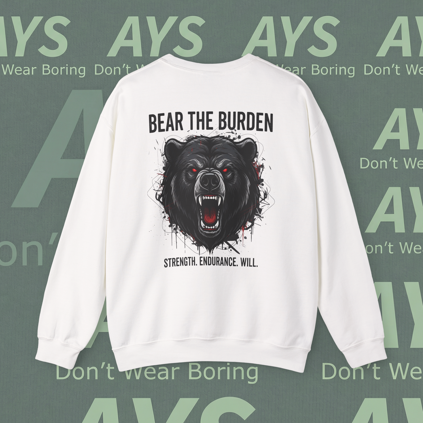 Men "Bear The Burden" Crewneck Sweatshirt